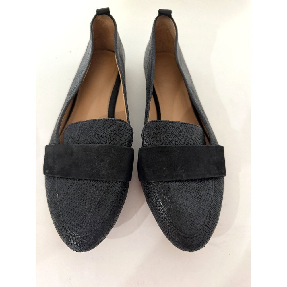 Ugg Australia Jonette Snake Flat Point Toe Leather Black size 9